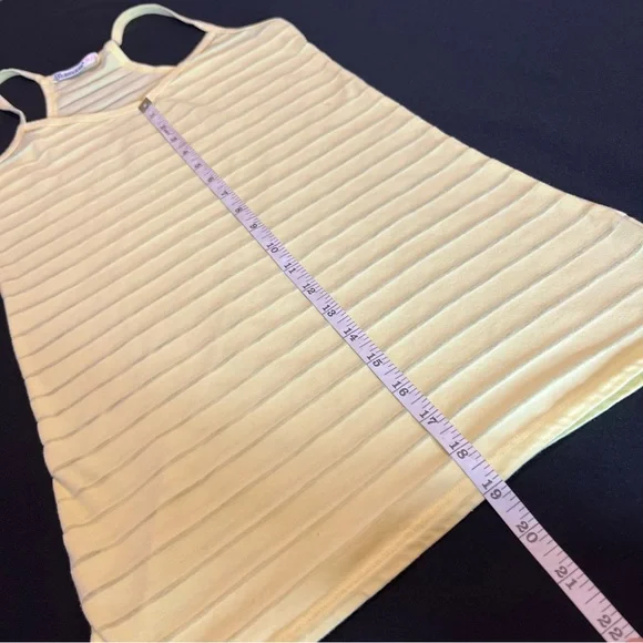 Butter Yellow Striped Bluenotes Women's Tank Top Medium - Picture 4 of 5